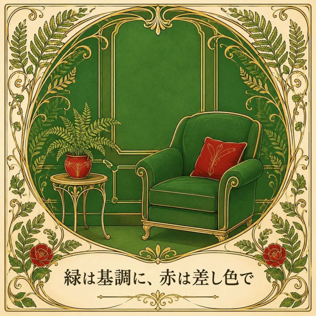 緑の補色の使い方