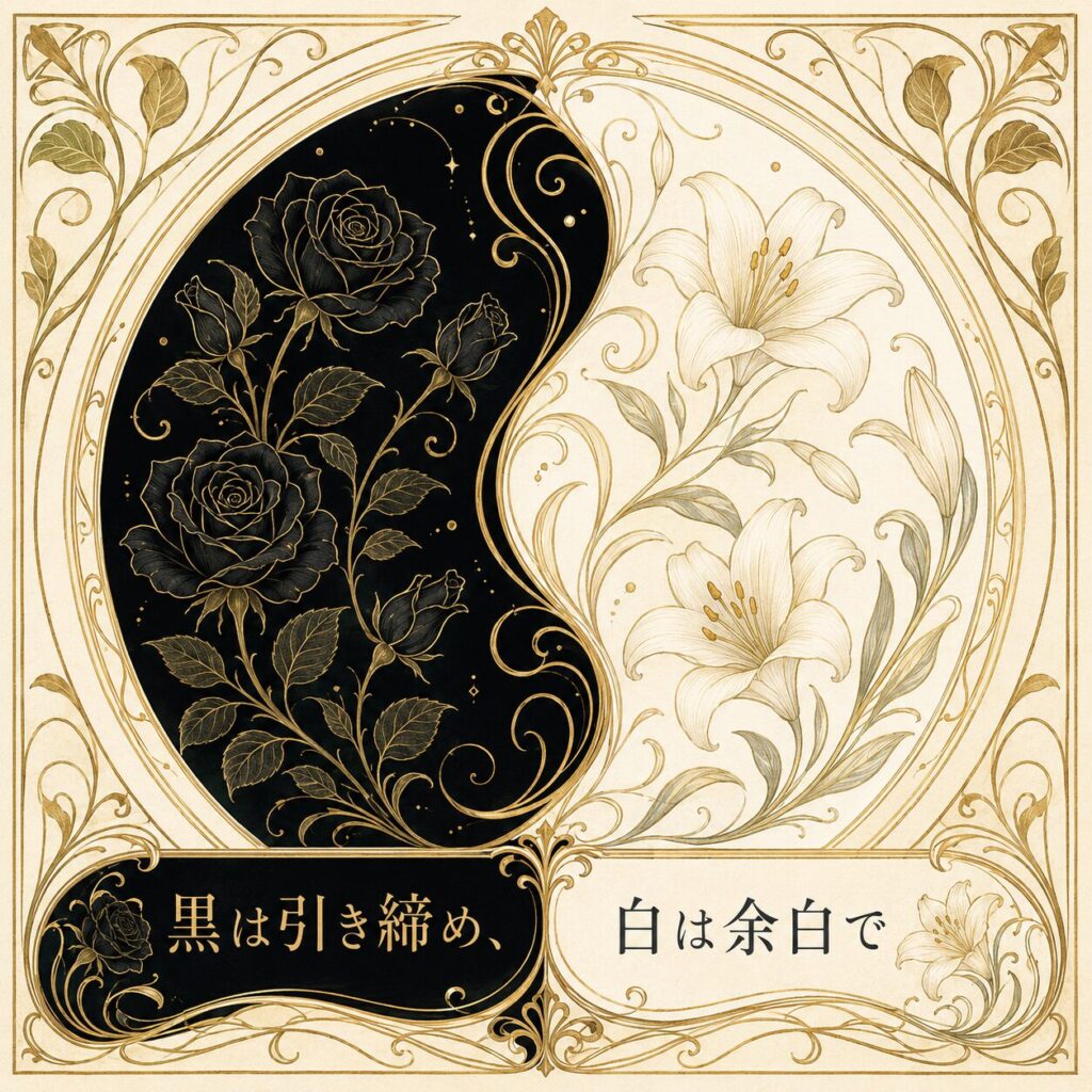 黒と白の組み合わせ