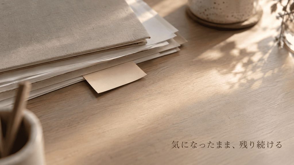 気になったまま残り続ける