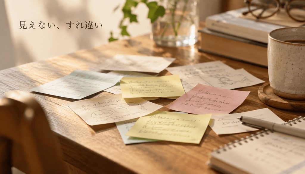 見えない、すれ違い